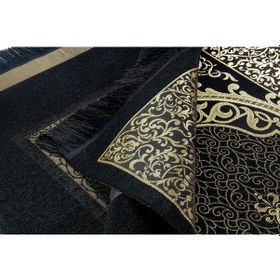 Resim Ekonomik Osmanlı Desen Tafta Seccade Siyah 