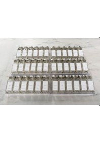 Resim Mienda Home 36'lı Cam Baharatlık Seti Kapaklı Beyaz Etiketli Baharatlık Takımı Mh00slvr36 Beyaz - Şeffaf 