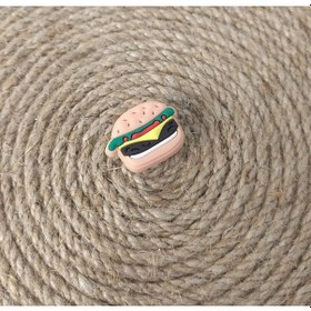 Resim Terlik Süsü Silikon Terlik Sandalet Tokası Hamburger Süsü Aksesuar 