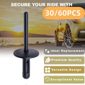Resim BMW X1 X2 X3 X4 X5 X6 X7 için Uygun 30/60 Adet Siyah Naylon Çamurluk Astarı Tampon Kapağı Süs Riveti, Genişletme Sıkma Perçini Tekerlek Kaş Klipsi Yedek Parça OEM: 51777171004 51747985914 