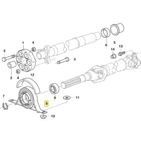 Resim Heropar Bmw Uyumlu E39 E46 ve Z4 Febi Şaft Askısı 26127501257 