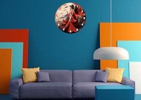 Resim Tİ-PLAY GEYŞA 30X30CM AKRİLİK DEKORATİF MODERN DUVAR SAATİ 