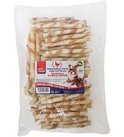 Resim Esca Food Tavuk Sargılı Burgu Kemik Köpek Ödülü 12 Cm (100Lü Paket) 
