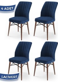 Resim Canisa Concept Flex Serisi, Siyah Sandalye, Ceviz Gürgen Ayaklı 1.sınıf 4 Adet Sandalye Sandalye Siyah Ayaklar Ceviz 