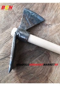 Resim Bcn Dövme Çelik Çift Agızlı Balta Nacak Orta Boy Balta El Yapımı 