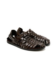 Resim The Sandals Factory Sandalet Erkek M6579 The Sandals Factory Leather Upper Dark Brown Dark Brown 