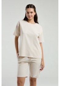 Resim Rolypoly Kadın Krem Şort Takım Rp3592-s-v4 Krem 