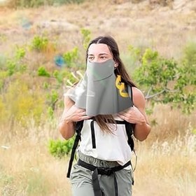 Resim Amesor UV Yüz Maskesi - Serinletici UV Yüz Şalı | Yıkanabilir Yeniden Kullanılabilir Nefes Alabilir Kulak Askılı Boyun Bandanası Koşu ve Motosiklet Sürmek İçin 