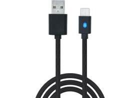 Resim DNR Bilişim Ps5-Xbox-Swıtch Uyumlu LED Işıklı Type C 3metre Örgülü Kablosuz Gamepad USB Şarj Kablosu 