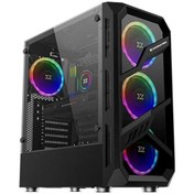 Resim Xigmatek EN43767 LAMIYA 4*12cm Fanlı Tempered Camlı X-Power 650W Gaming Oyuncu Kasası 