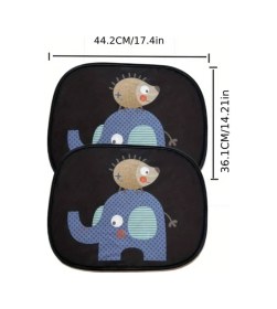 Resim Hightower 2 Adet Canlı Kaplumbağa Balık Mercan Tasarım Manyetik Güneşlik Kolay Saklanır Polyester 