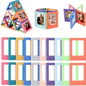 Resim 5 Adet Manyetik Fotoğraf Çerçevesi, 3 İnç Buzdolabı Mıknatıs Albüm Çerçeve, Polaroid Mini Fotoğraf Çerçevesi, Aile Anıları için Küçük Boyutlu Fotoğraf Çerçevesi - Fujifilm Film Uyumlu, Ev, Oturma Odası ve Ofis Dekorasyonu Fotoğraf Kartı 