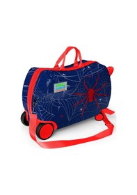 Resim Coral High Kids Lacivert Kırmızı Örümcek Desenli Otur-çek Çocuk Valizi 16367 Lacivert 