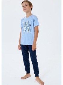 Resim U.S. Polo Assn. U.s. Polo Assn. Erkek Çocuk Mavi Pijama Takım Us2410-c-v1 