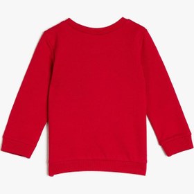 Resim Erkek Bebek Yazılı Baskılı Sweatshirt 