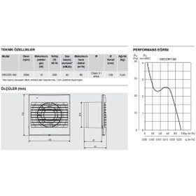Resim ErmaC -s&p Decor-100 C-mini Aksiyel Fan-banyo Fanı-geri Tepme Ventilli Soler&palau 