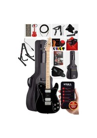 Resim Maxword Tlx-60bk-st Telecaster Maple Klavye Hh Profesyonel Elektro Gitar 