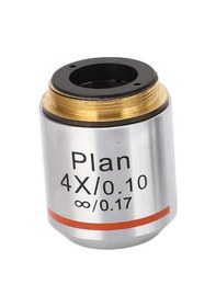 Resim Mikroskop Objektifi 4x Infinity Plan Sonsuz Plan 4x/0.10 /0.17 Özel Kabında 
