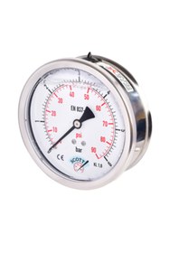 Resim SCOTT Ø 63 mm Gliserinli Tip Manometre 1/4'' Arkadan Bağlantılı 304 Inox Pirinç ( 0 .....116Bar ) 