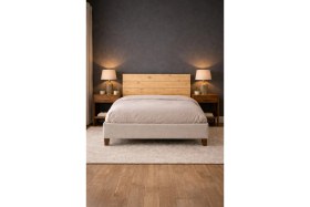 Resim Pinoxi 110 cm Masif Ahşap Ayaklı Yatak Başlığı Natural 110 cm Masif Natural 