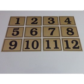 Resim Gendec 6X8 Cm Yapışkanlı No 1'Den 12'E 