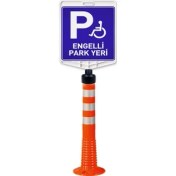 Resim Engelli Park Yeri Uyarı Levhalı Delinatör Seti 