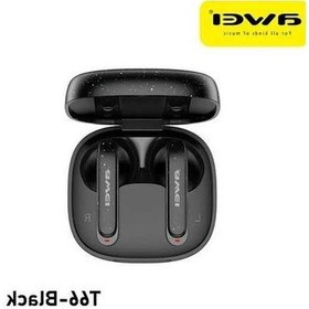 Resim Treasures Siyah Awei T66 Enc Tws Kulaklık, Bluetooth 5.3, 2 Mikrofon, Su Geçirmez, Spor Kulaklık 