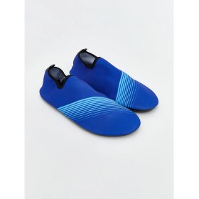 Resim Lc Waikiki Erkek Deniz Ayakkabısı Dalgıç Kumaşla Desenli Slip-On Tasarım 40-41 Lacivert Renk 
