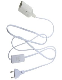 Resim Genel Markalar Kablolu Duy Fiş E27 Aç Kapa Anahtarlı 1,5 Metre Beyaz Işıklandırma Parçası 