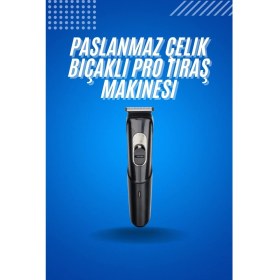 Resim Şarjlı Ense ve Sakal Kesme Tıraş Makinesi, Taşınabilir ve Kullanışlı 
