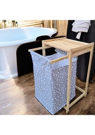 Resim Ahşap Sürgülü Çamaşır Sepeti Ahşap 