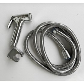 Resim By-Ka Tabancalı Taharet Spirali Paslanmaz Çift Kenetli Çelik Hortumlu 3/8 çıkışlı taharetmatik 