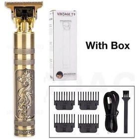 Resim Vintage T9 Dragon Profesyonel Şarjlı Çok Fonksiyonlu Tıraş Makinesi 