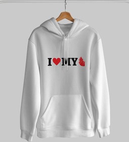 Resim Kalbini Sev Oversize Unisex Kapüşonlu Sweatshirt 
