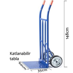 Resim Büyük Boy Katlanabilir Yük Ve Koli Taşıma El Arabası (157438469) 
