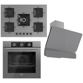Resim Fryart SS 75'lik Serisi Gri Ankastre Set (SS038 - QXE62CPR - D082) 