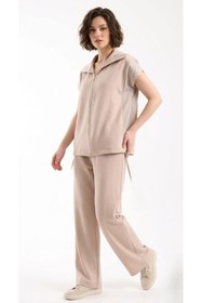Resim MAİMODA KADIN MODAL JESSICA GARNİLİ EŞOFMAN TAKIMI/MODAL TURTLENECK SLEEVELESS JESSICA PANELLED TRACKSUIT 