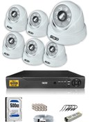 Resim IDS D-2028HD-SET6-500 6 Kameralı 1080P Full HD 5 MP Sony Lensli Kamera Seti - 2028 