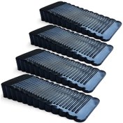 Resim 4'lü Kauçuk Kapı Durdurucu, Kama Şeklinde, İnce Ve Küçük, Kaymaz Tıpa, Gizli, Ağır, Yumuşak Silikon Kapı Durdurucu, İç Mekan Dolapları, Duş, Mutfak, Zemin İçin 