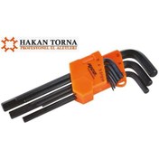 Resim Rico 9 Parça Uzun Allen Anahtar Takım Set S2 Çelik (539303068) 