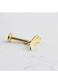 Resim Glorria Altın Yaprak Tragus Piercing Sarı 