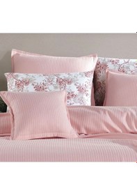 Resim %100 Pamuklu Lastikli Çarşaflı Full Set Pike Takımı 220x230 Pembe 