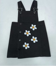 Resim Kız Çocuk Papatyalı Jile Siyah 