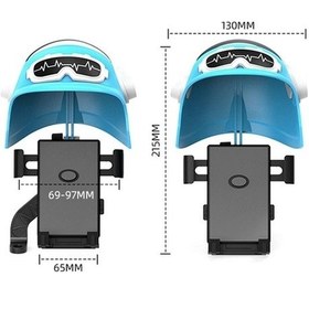 Resim Wondernest Küçük Kask Güneş Kremi Telefon Stand Braketi Motosiklet Tutacağı Dikiz Aynası Beyaz Beyaz 