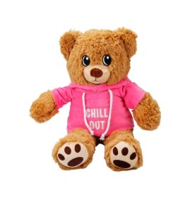 Resim Kapşonlu Peluş Ayı 30 Cm. Mor 