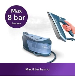 Resim Philips Ultra Hızlı Ekstra Kompakt PSG6042 Buhar Jeneratörlü Ütü- Steamglide Advanced Taban 2400W 