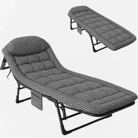 Resim TeknoKapsül SN-26975 Taşınabilir Ayarlanabilir 5 Kademe Sünger Kamp Yatak Şezlong (Kazayağı) 