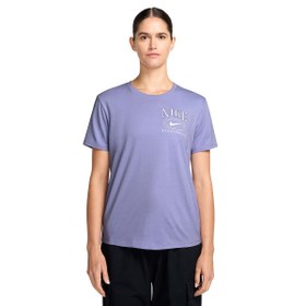 Resim Nike Club Kadın Mor Günlük Stil T-Shirt IB2447-533 