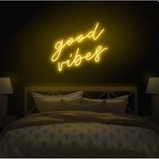 Resim Twins Led Good Vibes Yazılı Neon Tabela Günışığı Model:model:34373366 Gün Işığı 
