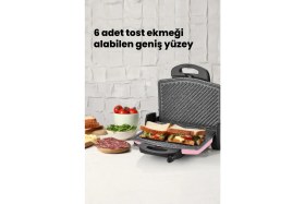 Resim Özbience 5 Kademeli Pembe Izgara Tost Makinesi, Pratik ve Şık Tasarım 